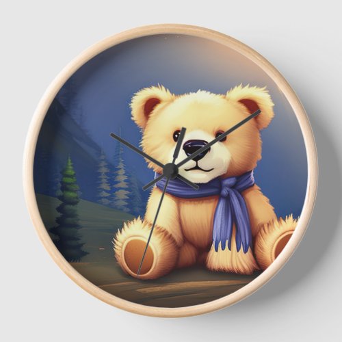 Cute Teddy Bear Clock