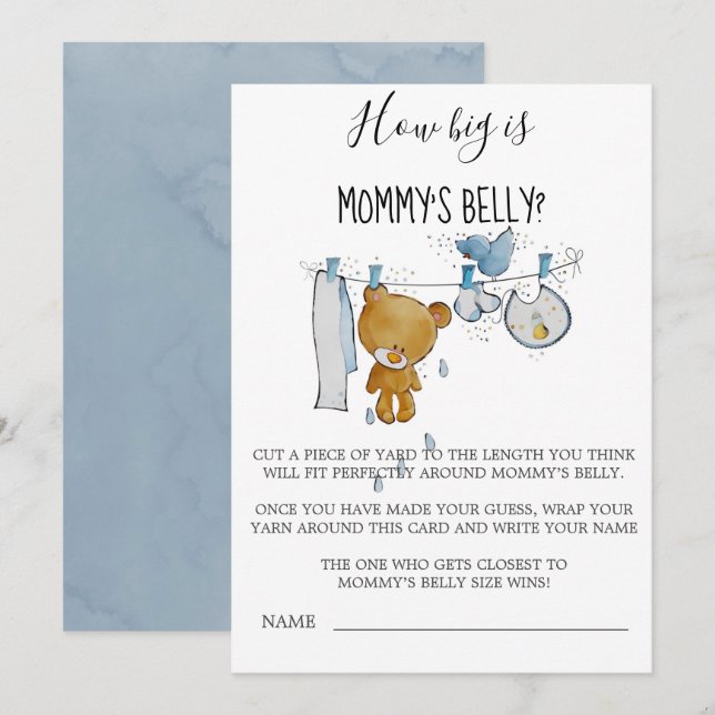 Cute Teddy Bear Clothes How Big Is Mommy’s Belly (Front/Back)