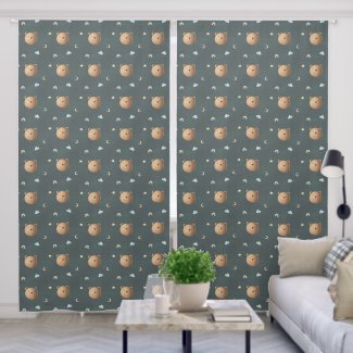 Cute Teddy Bear Clouds Rainbow Dreamy Nursery