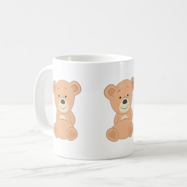 Cute Teddy Bear Coffee Mug (Front Left)