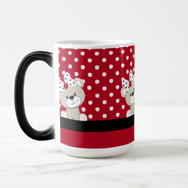cute teddy bear color morph mug  (Left)