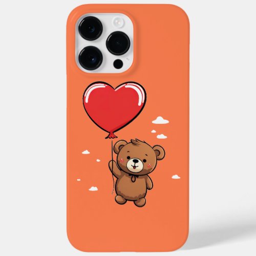 Cute Teddy Bear Coral Case_Mate iPhone 14 Pro Max Case