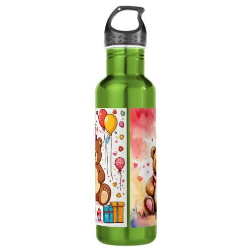 cute teddy bear design water bottle