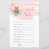 Cute Teddy Bear Eucalyptus Wreath Baby Shower Game (Front)