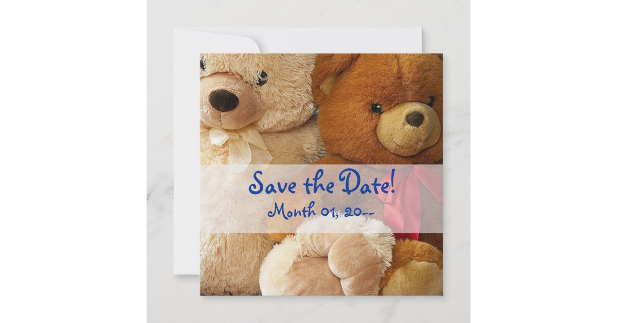 Cute Teddy Bear Friends Announcements