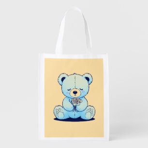 Cute Teddy Bear Grocery Bag