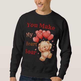 Cute Teddy Bear Heart Balloons Sweatshirt