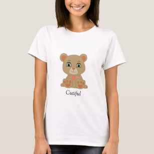 Cute Teddy Bear & Heart T-Shirt