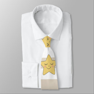 Cute Teddy Bear Hot Air Balloon Neutral Pattern 1 Neck Tie