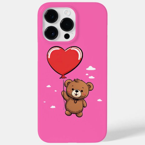 Cute Teddy Bear Hot Pink Case_Mate iPhone 14 Pro Max Case