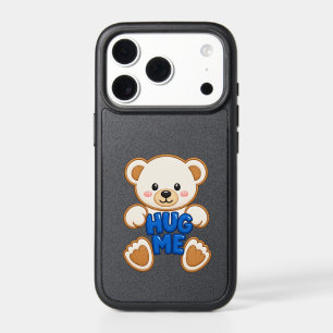 Cute Teddy Bear Hug Me Embroidery Style Cute Bear iPhone 17 Pro Case