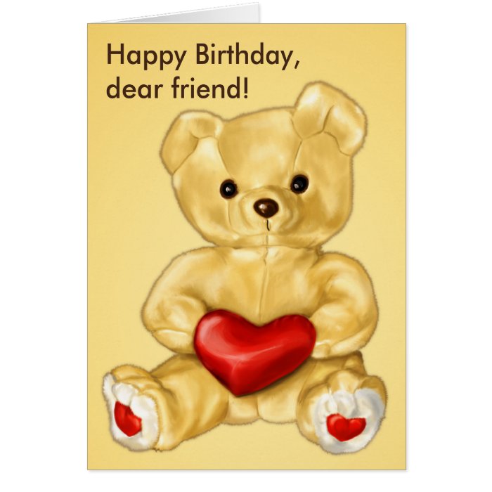 Cute Teddy Bear Hypnotist Friend Birthday Cards