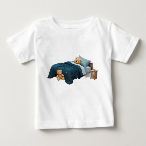 cute teddy bear is sleeping baby T_Shirt
