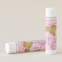 Cute Teddy Bear It’s a Girl Baby Shower Lip Balm