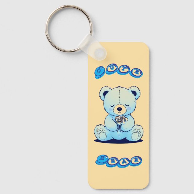 Cute Teddy Bear Keychain (Front)