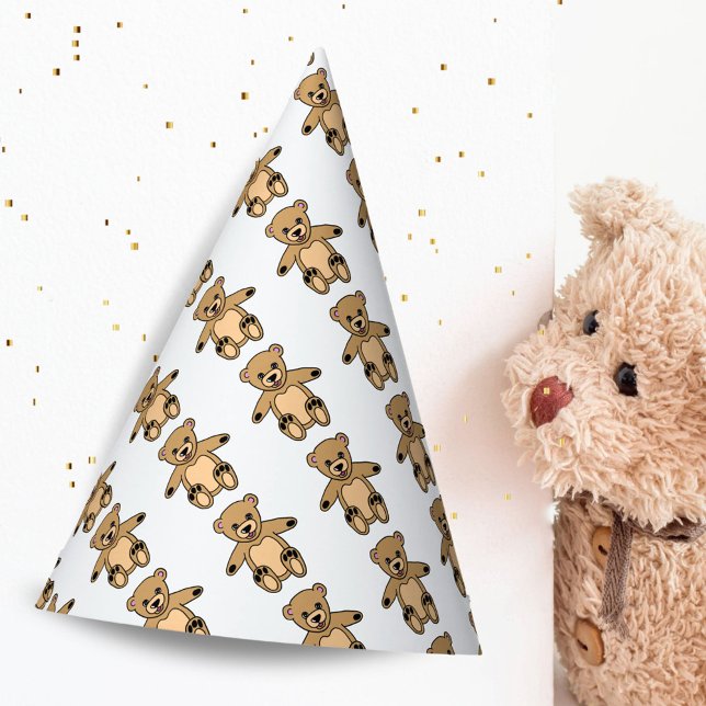 Cute Teddy Bear Kids Birthday Party Hat (Creator Uploaded)