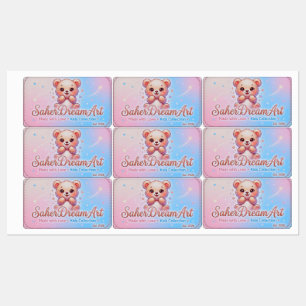 Cute Teddy Bear Kids Clothing Label 🧸 PasteLabels