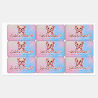 Cute Teddy Bear Kids Clothing Label 🧸 PasteLabels