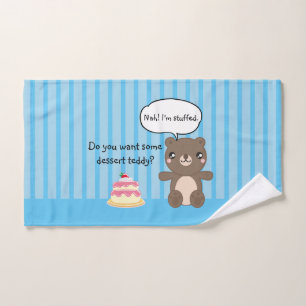 Cute Teddy Bear Kids Funny Joke Bath Towel Set