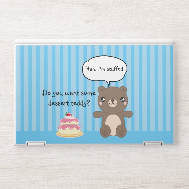 Cute Teddy Bear Kids Funny Joke  HP Laptop Skin (Front)