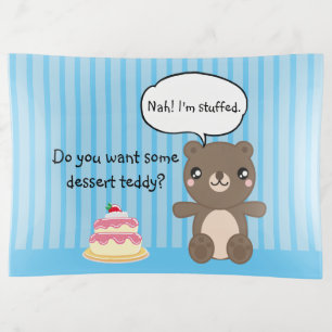 Cute Teddy Bear Kids Funny Joke Trinket Tray