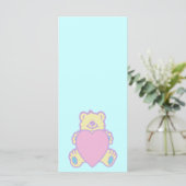 Cute Teddy Bear Love Heart (Standing Front)