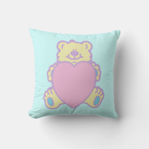 Cute Teddy Bear Love Heart Throw Pillow