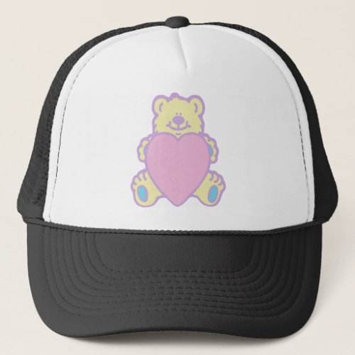 Cute Teddy Bear Love Heart Trucker Hat