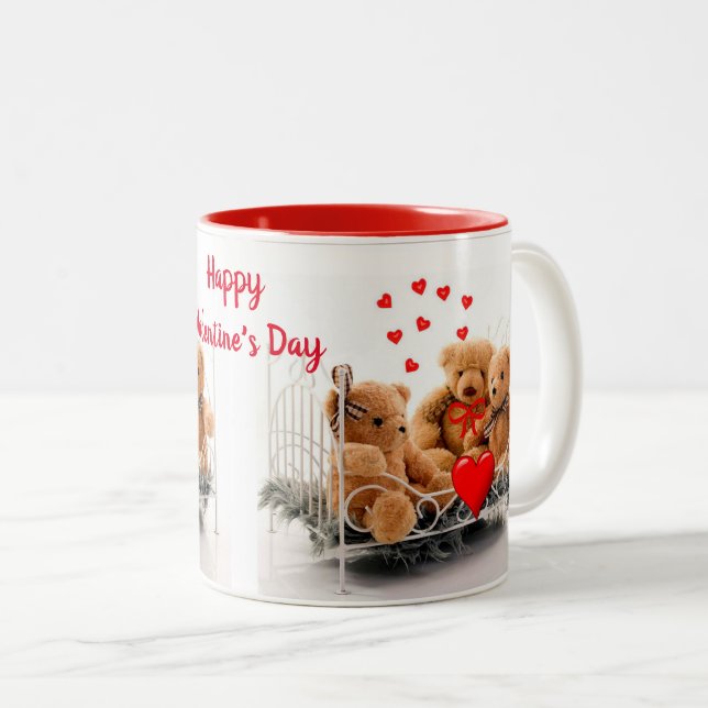 Cute Teddy Bear Love/Valentine's Day Mug (Front Right)