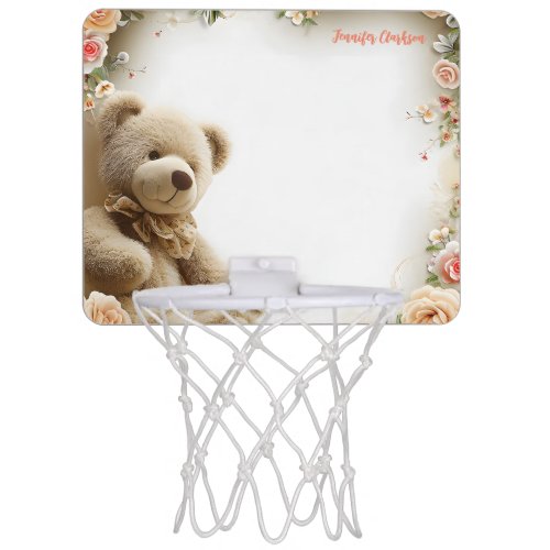 Cute Teddy Bear Mini Basketball Hoop