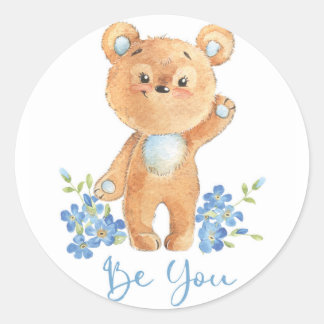 Cute Teddy Bear motivation sticker Be you