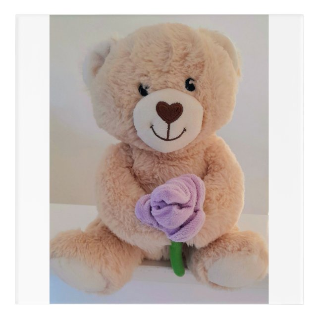 Cute Teddy Bear - New Baby  Acrylic Print (Front)