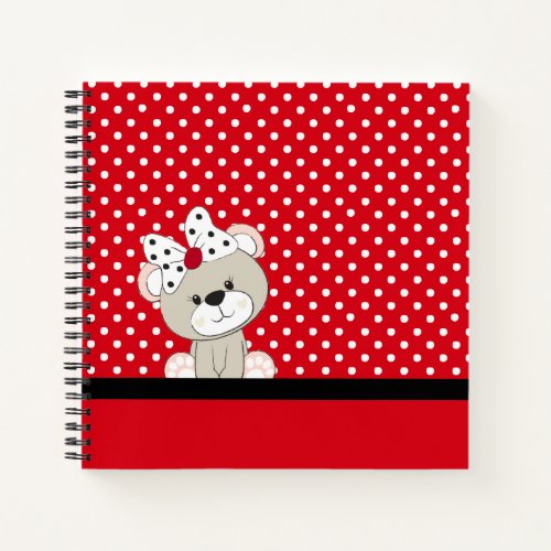 cute teddy bear notebook