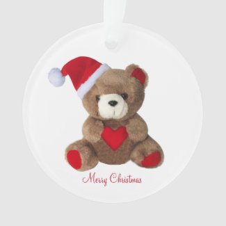 Cute teddy bear on white