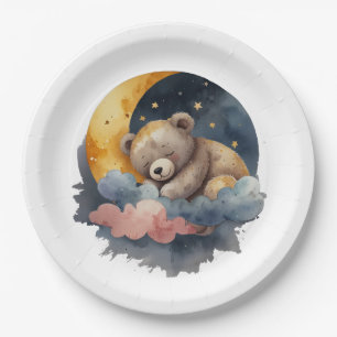 Cute Teddy Bear Paper Plates
