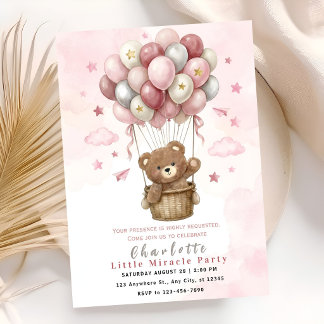 Cute Teddy Bear Party Invitation