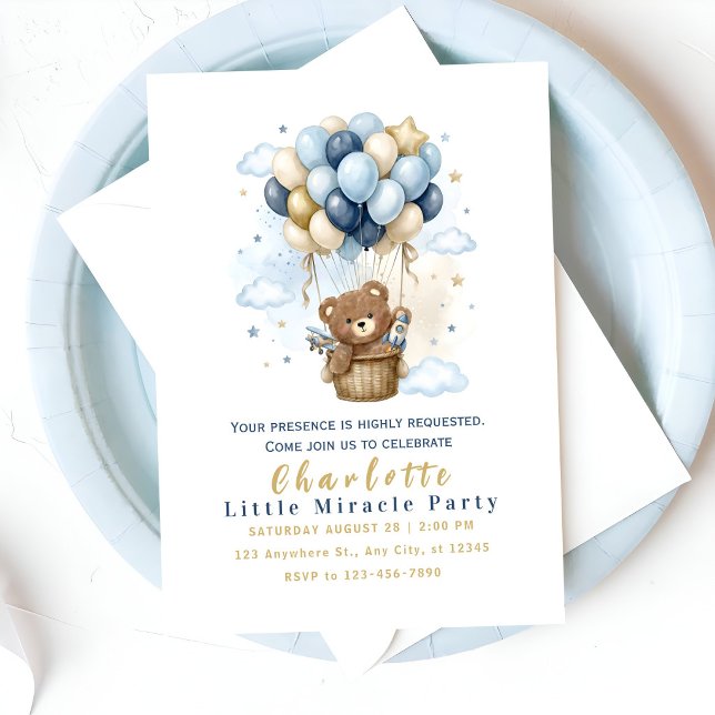 Cute Teddy Bear Party Invitation (Creator Uploaded)