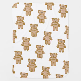 Cute Teddy Bear Pattern Baby Blanket