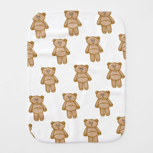 Cute Teddy Bear Pattern Baby Burp Cloth