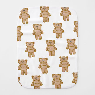 Cute Teddy Bear Pattern Baby Burp Cloth