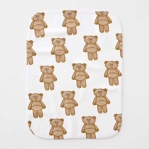 Cute Teddy Bear Pattern Baby Burp Cloth