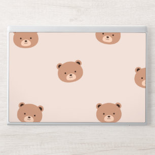 Cute Teddy Bear Pattern, Minimalist Baby Animal De HP Laptop Skin