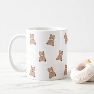 Cute Teddy Bear Pattern Mug – Aesthetic Cozy Gift