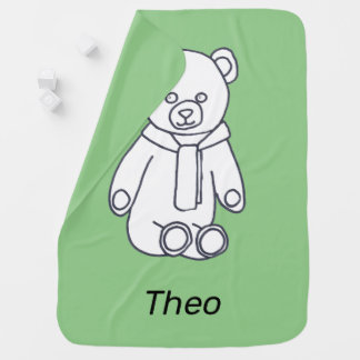 Cute Teddy Bear Personalized Blankets for Baby