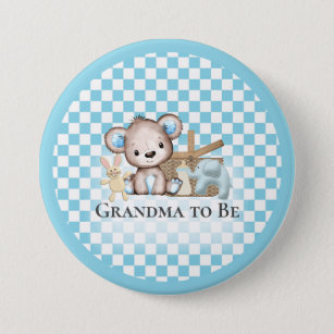 Cute Teddy Bear Picnic Baby Shower Personalized Button