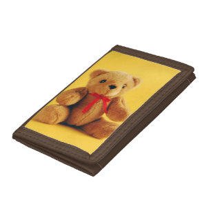 Cute teddy bear print wallet