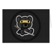 cute teddy bear samurai warrior card 01 (Front Horizontal)