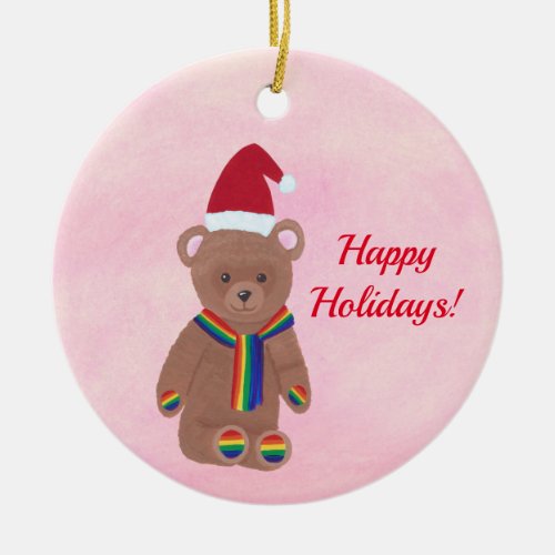 Cute Teddy Bear Santa Ornaments