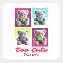 Cute Teddy Bear Style Colorful Bear Pattern Design