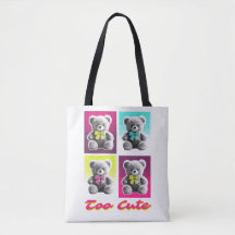 Cute Teddy Bear Style Colorful Bear Pattern Design